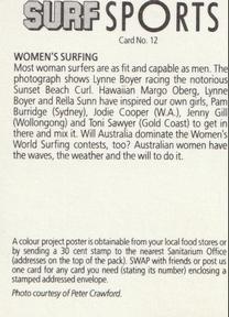 1985 Weet-Bix Surf Sports #12 Lynne Boyer Back